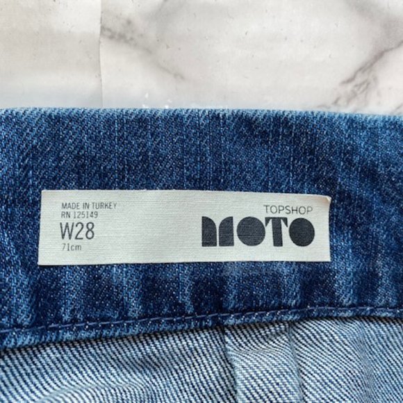 TOPSHOP Denim Mini Skirt Size 28 - Picture 3 of 3